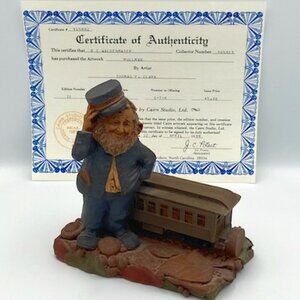 Vtg Thomas F Clark Pullman #32 Gnome Train Series Hand Painted COA Made in USA